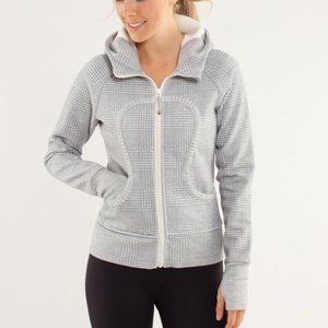 Lululemon Scuba Hoodie in Glen Check Polar Cream Silver Slate